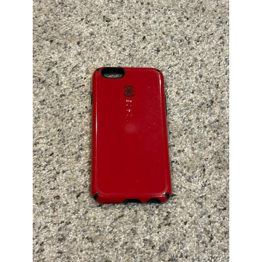 Speck CandyShell iPhone 6 6s Case Red Black Dual Layer Protective Hardshell